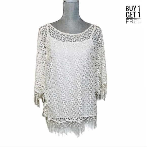 JOSEPH Ribkoff  White Lace Knit Top Style 172501 - Picture 3 of 15